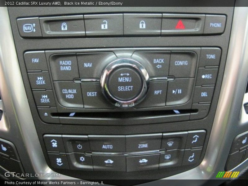 Black Ice Metallic / Ebony/Ebony 2012 Cadillac SRX Luxury AWD