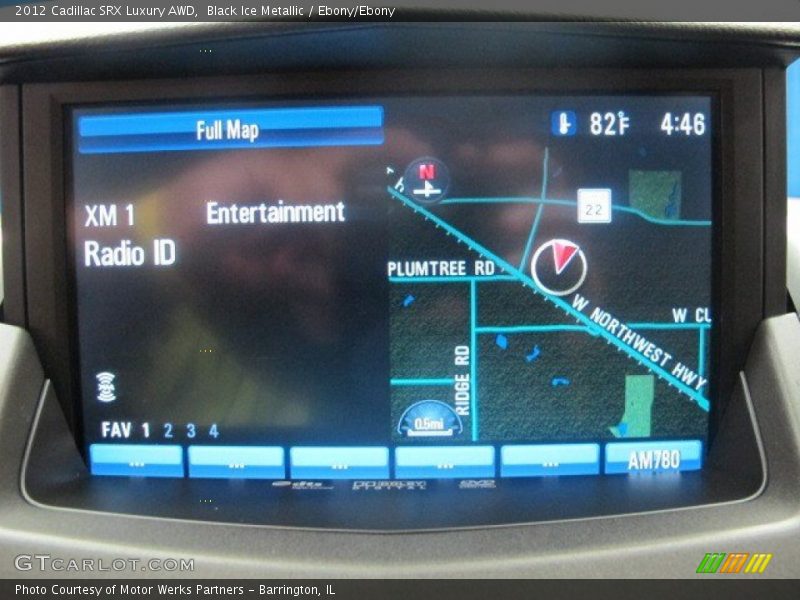 Black Ice Metallic / Ebony/Ebony 2012 Cadillac SRX Luxury AWD