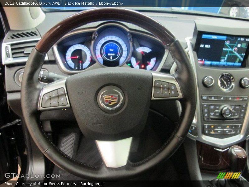Black Ice Metallic / Ebony/Ebony 2012 Cadillac SRX Luxury AWD