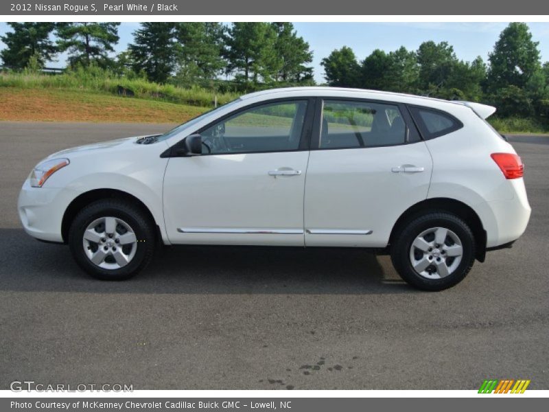 Pearl White / Black 2012 Nissan Rogue S