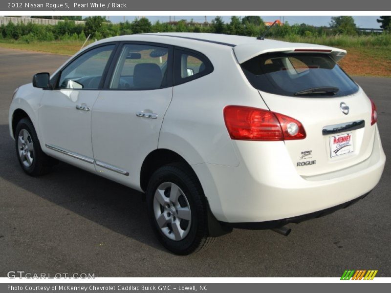 Pearl White / Black 2012 Nissan Rogue S