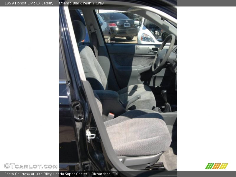 Flamenco Black Pearl / Gray 1999 Honda Civic EX Sedan