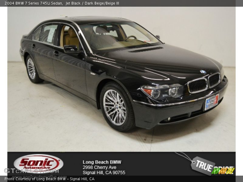 Jet Black / Dark Beige/Beige III 2004 BMW 7 Series 745Li Sedan