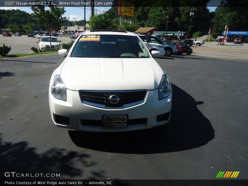 Winter Frost Pearl / Cafe Latte 2007 Nissan Maxima 3.5 SL