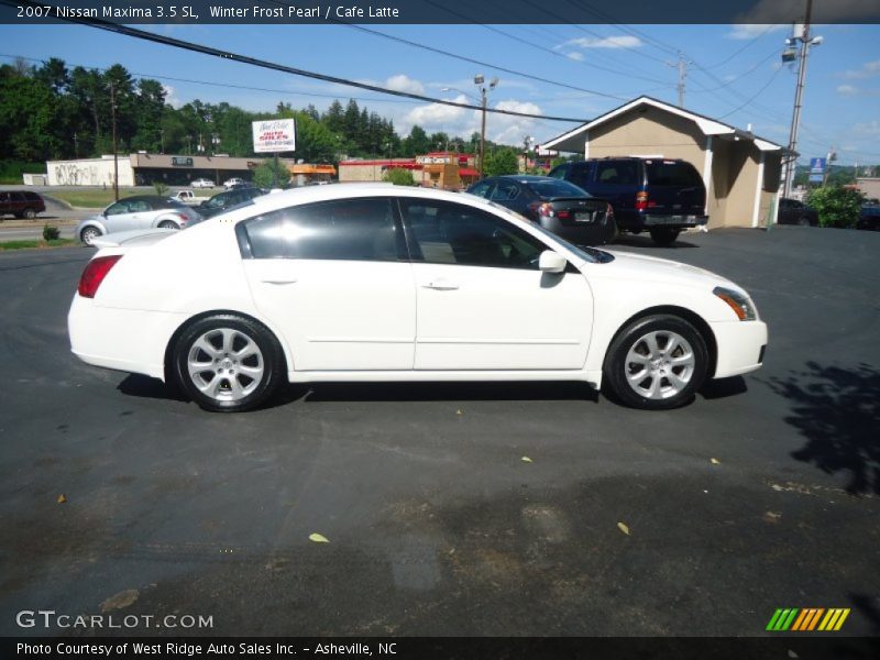 Winter Frost Pearl / Cafe Latte 2007 Nissan Maxima 3.5 SL