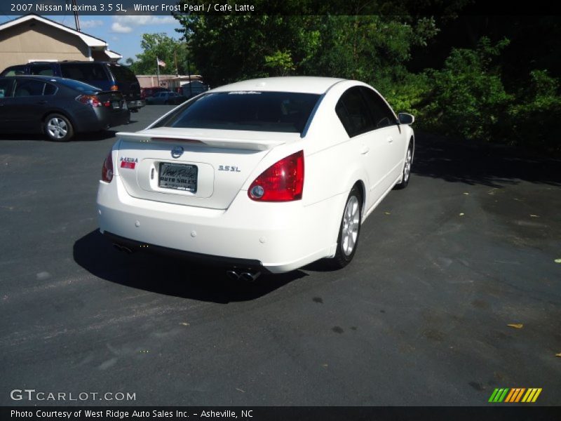 Winter Frost Pearl / Cafe Latte 2007 Nissan Maxima 3.5 SL
