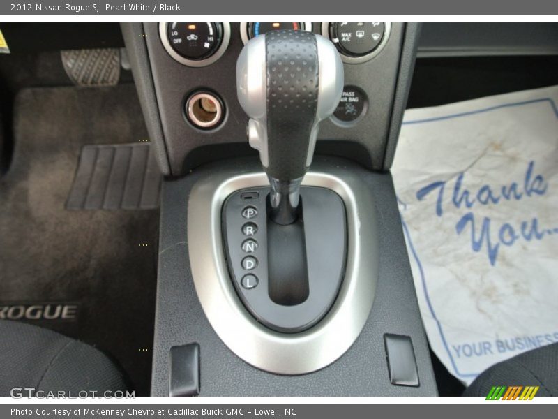 Pearl White / Black 2012 Nissan Rogue S