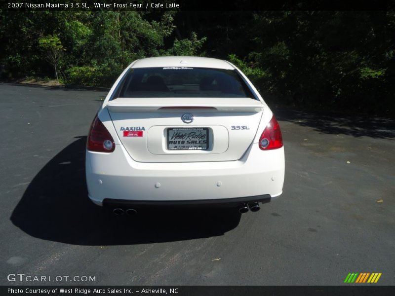 Winter Frost Pearl / Cafe Latte 2007 Nissan Maxima 3.5 SL