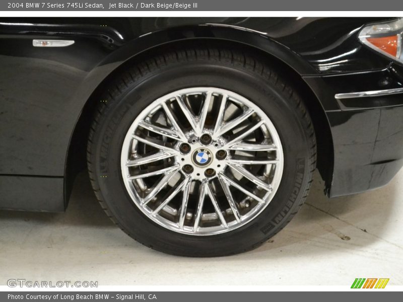Jet Black / Dark Beige/Beige III 2004 BMW 7 Series 745Li Sedan
