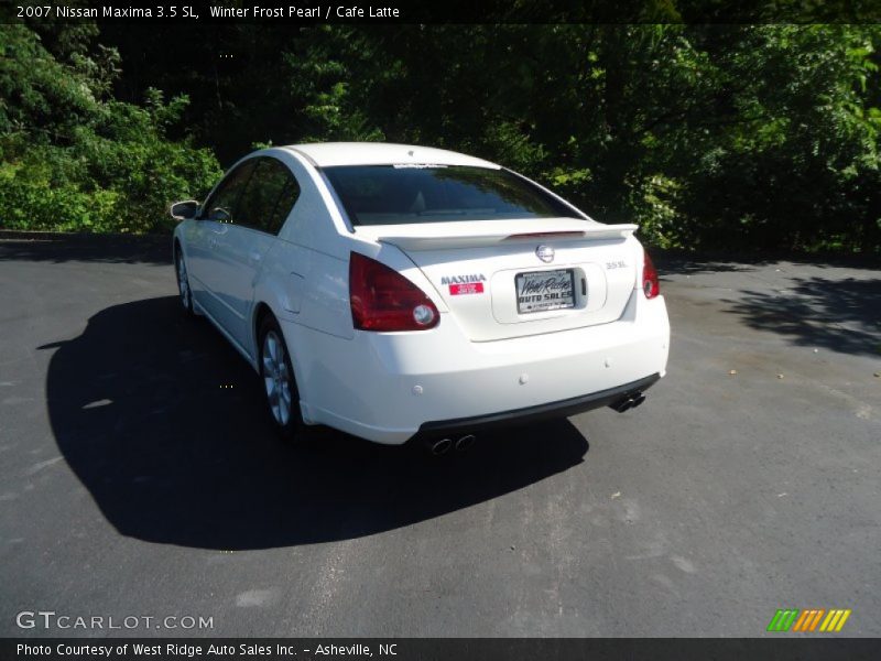 Winter Frost Pearl / Cafe Latte 2007 Nissan Maxima 3.5 SL
