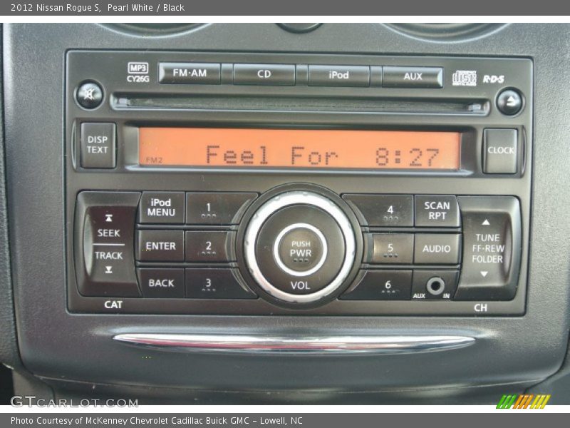 Pearl White / Black 2012 Nissan Rogue S