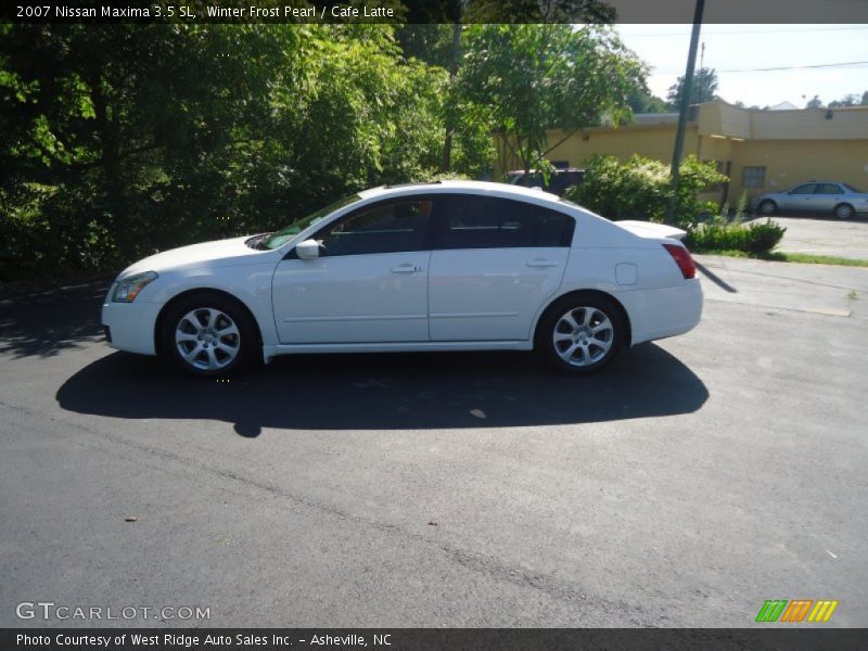 Winter Frost Pearl / Cafe Latte 2007 Nissan Maxima 3.5 SL