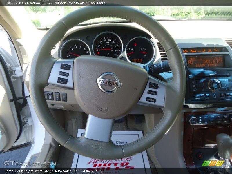 Winter Frost Pearl / Cafe Latte 2007 Nissan Maxima 3.5 SL