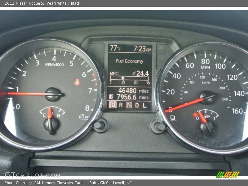 Pearl White / Black 2012 Nissan Rogue S