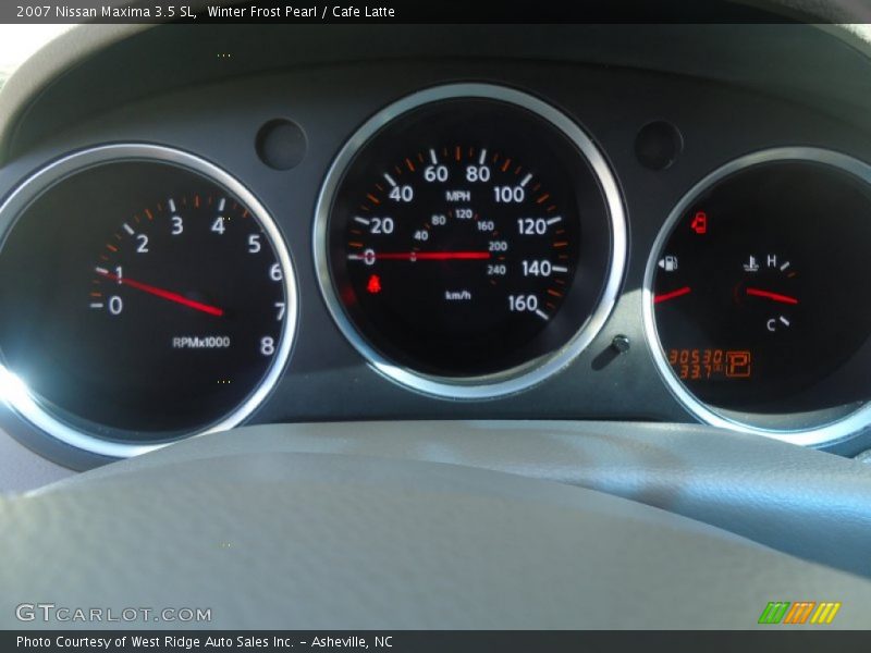 Winter Frost Pearl / Cafe Latte 2007 Nissan Maxima 3.5 SL