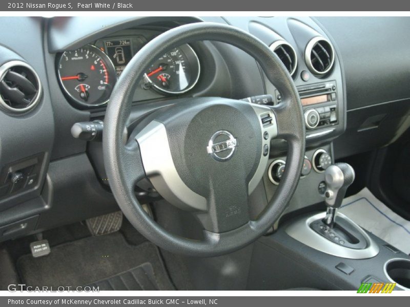 Pearl White / Black 2012 Nissan Rogue S