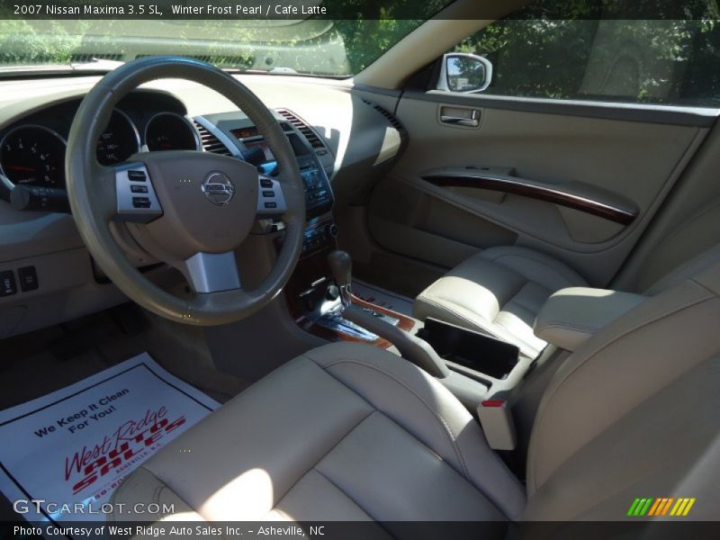 Winter Frost Pearl / Cafe Latte 2007 Nissan Maxima 3.5 SL