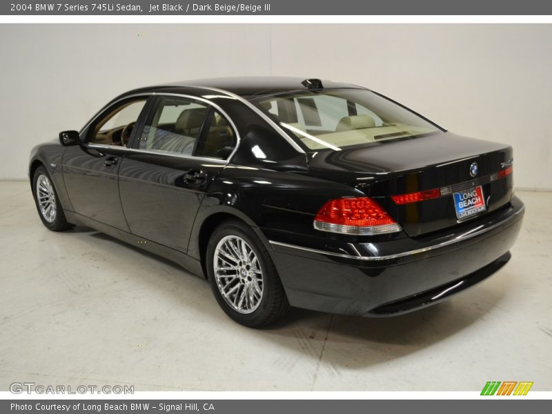 Jet Black / Dark Beige/Beige III 2004 BMW 7 Series 745Li Sedan