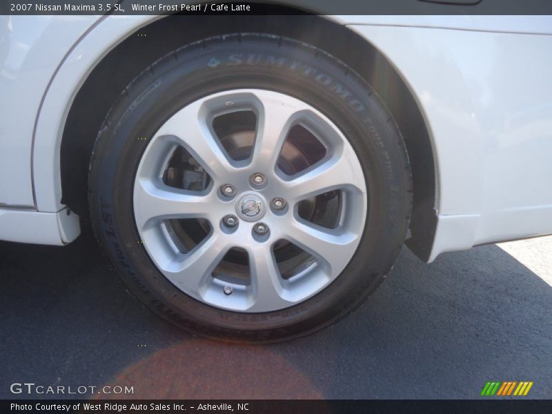 Winter Frost Pearl / Cafe Latte 2007 Nissan Maxima 3.5 SL