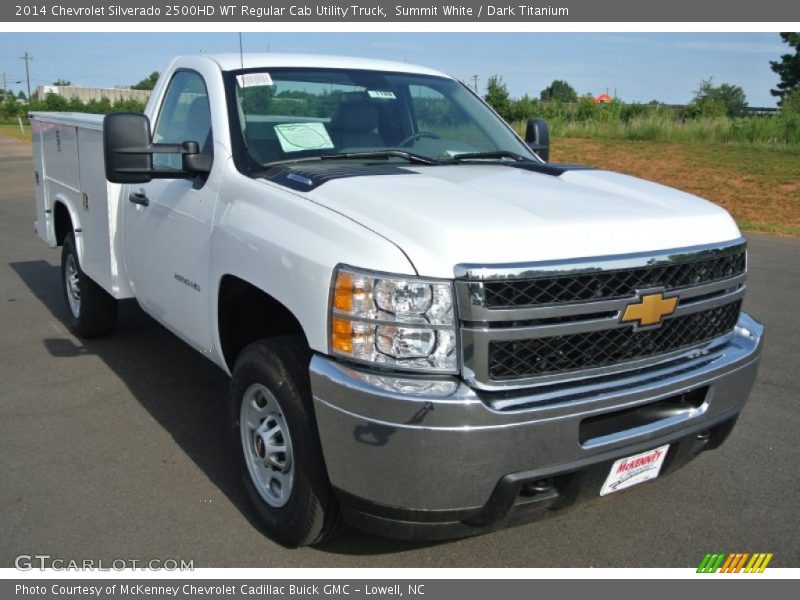 Summit White / Dark Titanium 2014 Chevrolet Silverado 2500HD WT Regular Cab Utility Truck