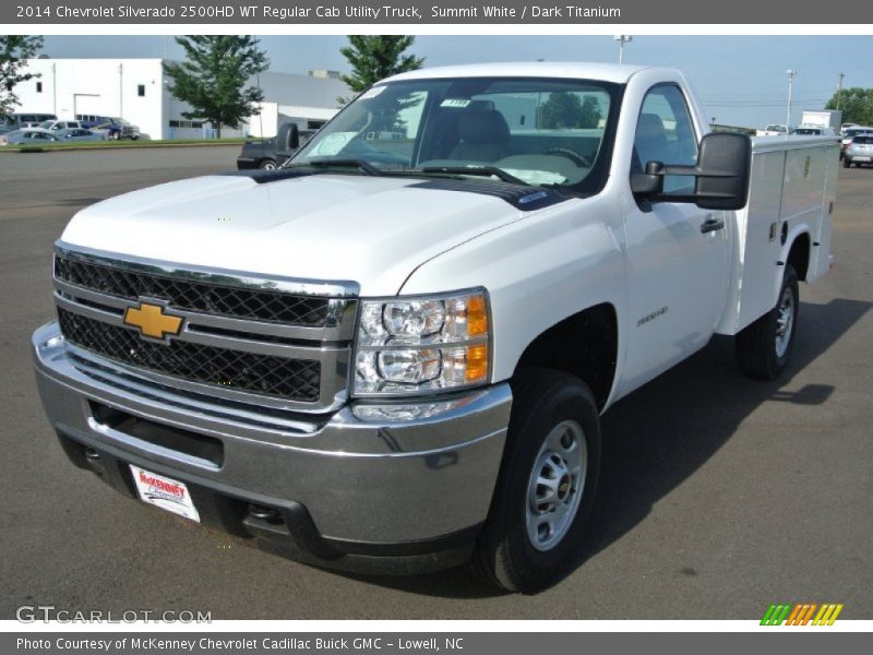 Summit White / Dark Titanium 2014 Chevrolet Silverado 2500HD WT Regular Cab Utility Truck