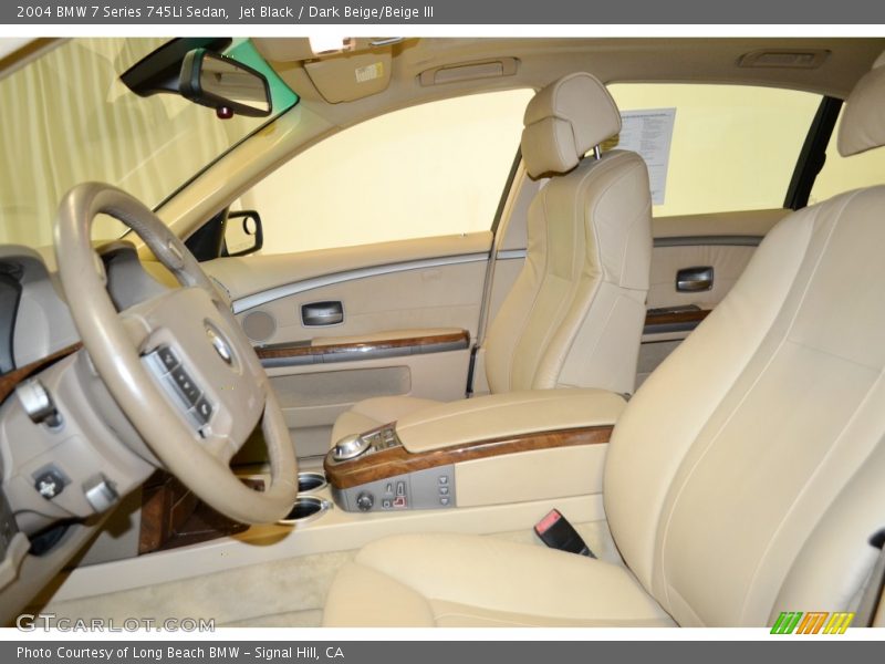 Jet Black / Dark Beige/Beige III 2004 BMW 7 Series 745Li Sedan