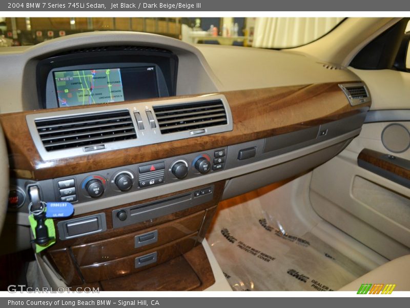 Jet Black / Dark Beige/Beige III 2004 BMW 7 Series 745Li Sedan