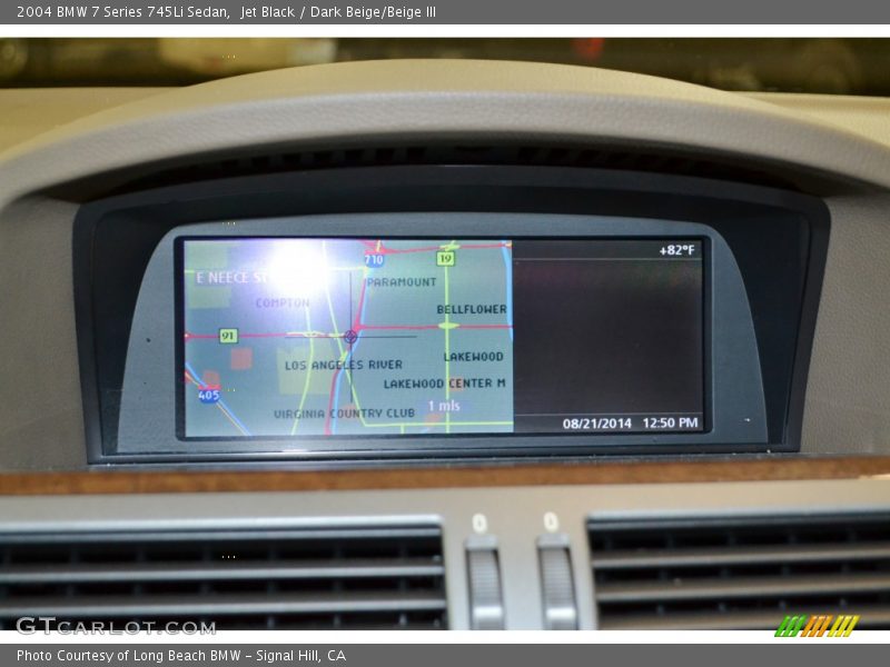 Jet Black / Dark Beige/Beige III 2004 BMW 7 Series 745Li Sedan