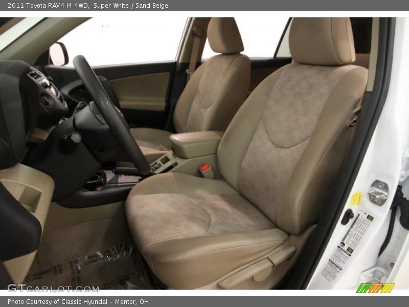 Front Seat of 2011 RAV4 I4 4WD