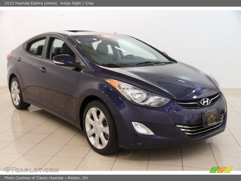 Indigo Night / Gray 2013 Hyundai Elantra Limited