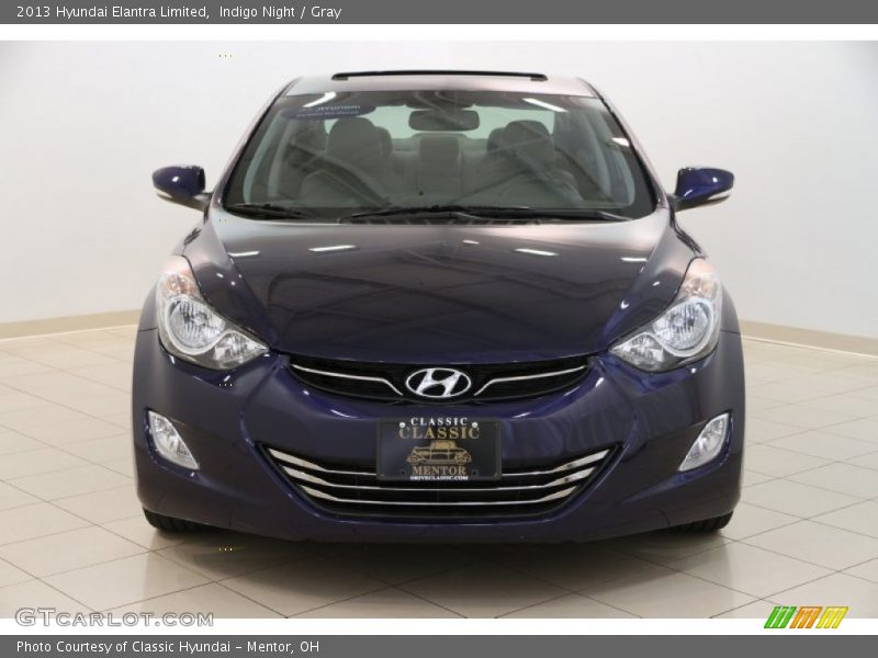 Indigo Night / Gray 2013 Hyundai Elantra Limited