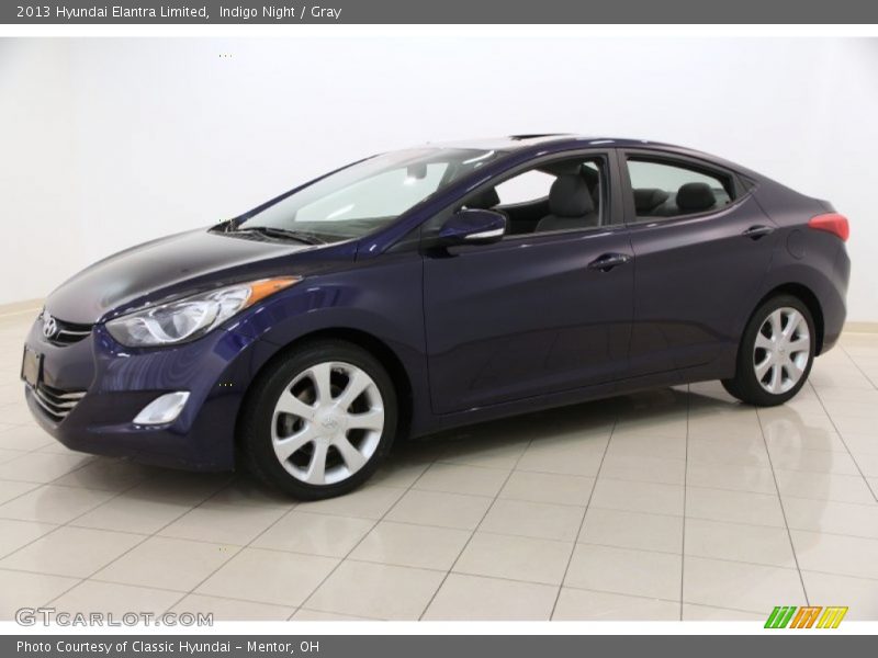 Indigo Night / Gray 2013 Hyundai Elantra Limited