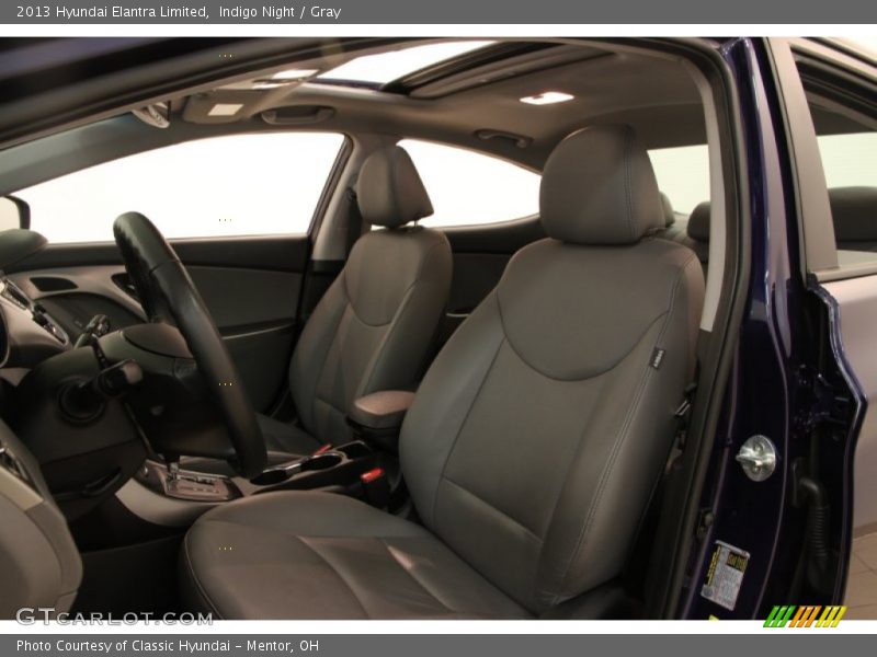 Indigo Night / Gray 2013 Hyundai Elantra Limited