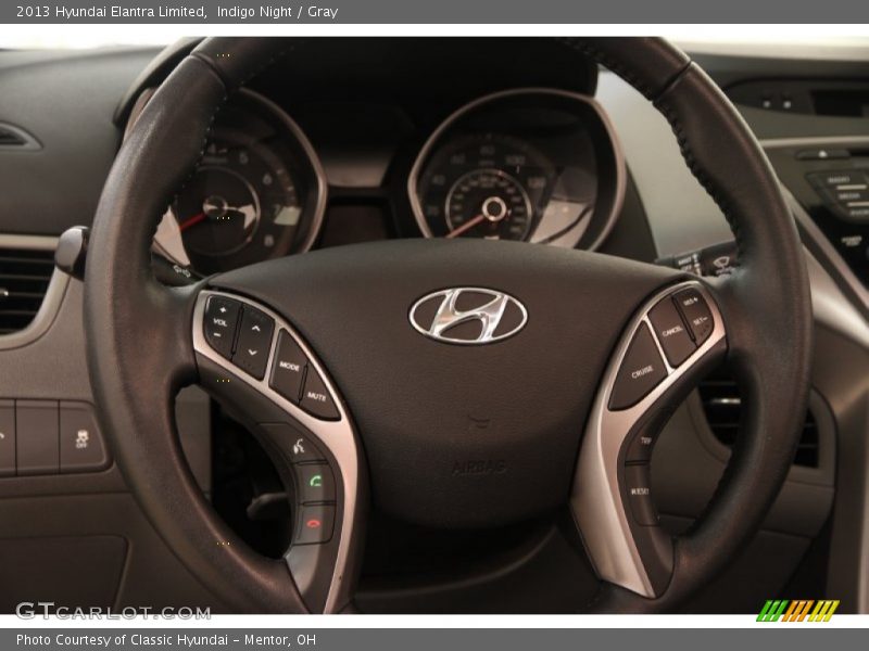 Indigo Night / Gray 2013 Hyundai Elantra Limited