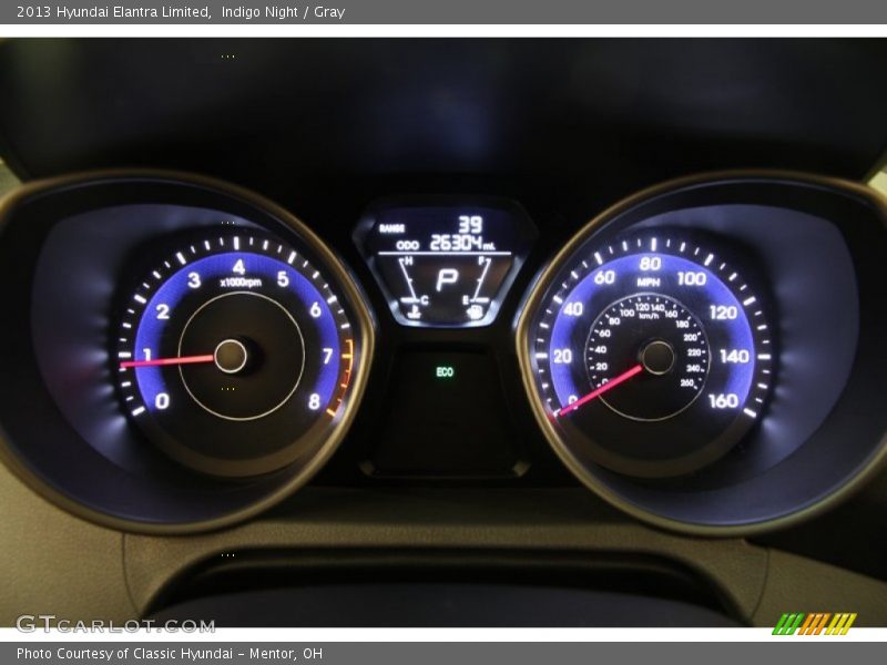 Indigo Night / Gray 2013 Hyundai Elantra Limited