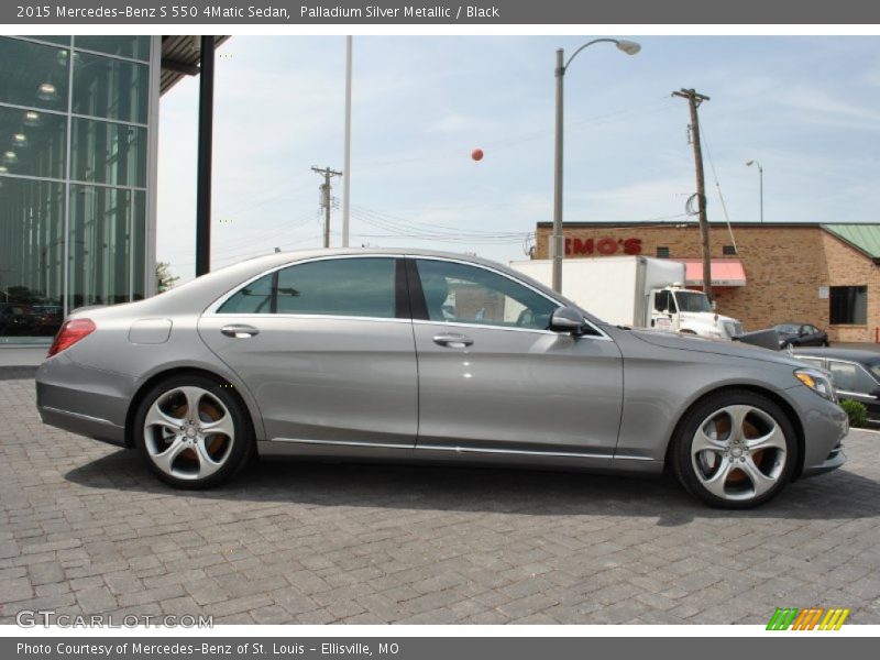Palladium Silver Metallic / Black 2015 Mercedes-Benz S 550 4Matic Sedan