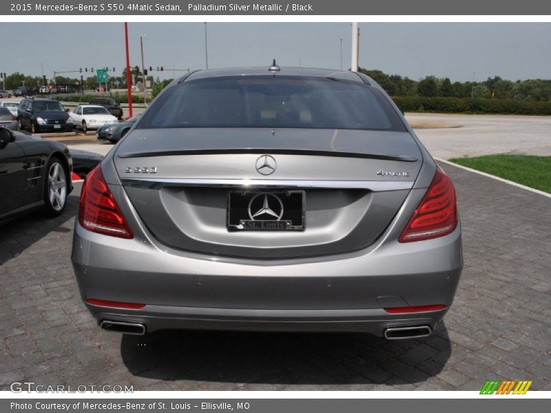 Palladium Silver Metallic / Black 2015 Mercedes-Benz S 550 4Matic Sedan
