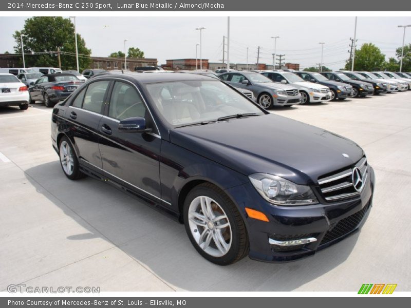 Lunar Blue Metallic / Almond/Mocha 2014 Mercedes-Benz C 250 Sport