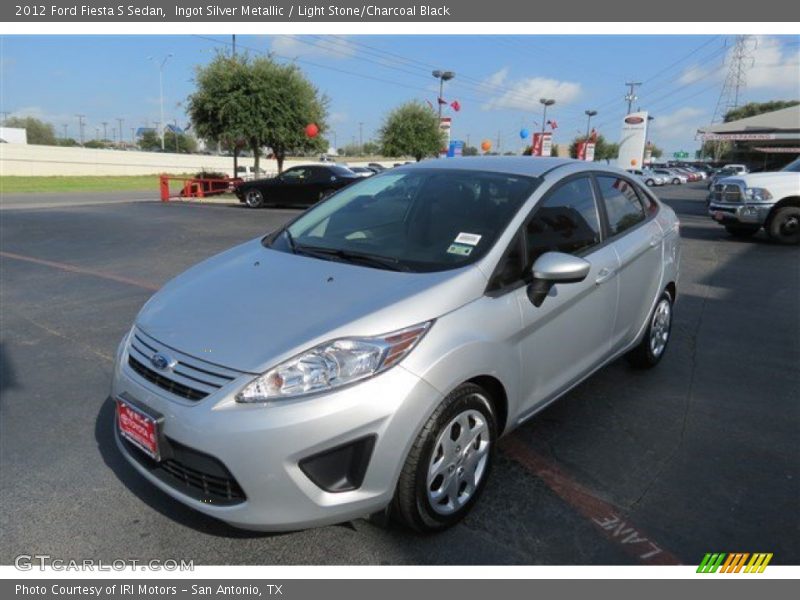 Ingot Silver Metallic / Light Stone/Charcoal Black 2012 Ford Fiesta S Sedan