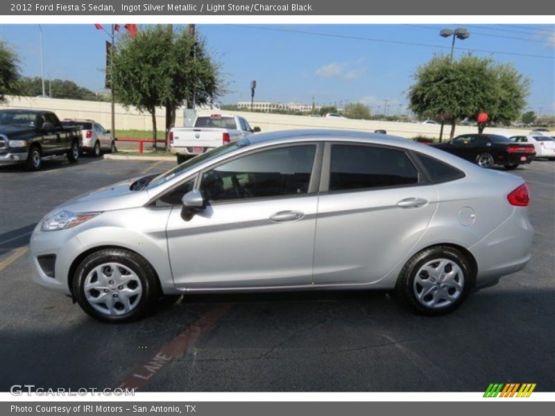 Ingot Silver Metallic / Light Stone/Charcoal Black 2012 Ford Fiesta S Sedan