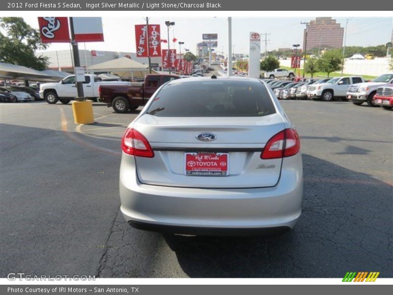 Ingot Silver Metallic / Light Stone/Charcoal Black 2012 Ford Fiesta S Sedan