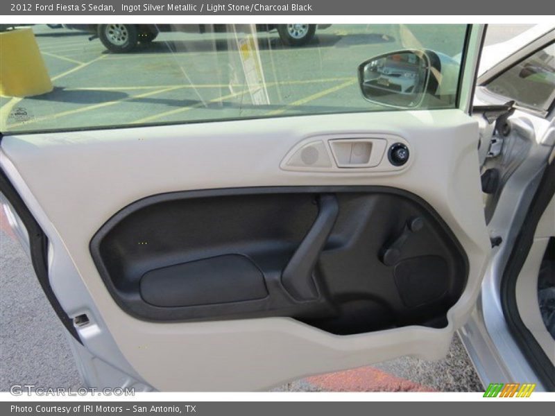 Ingot Silver Metallic / Light Stone/Charcoal Black 2012 Ford Fiesta S Sedan