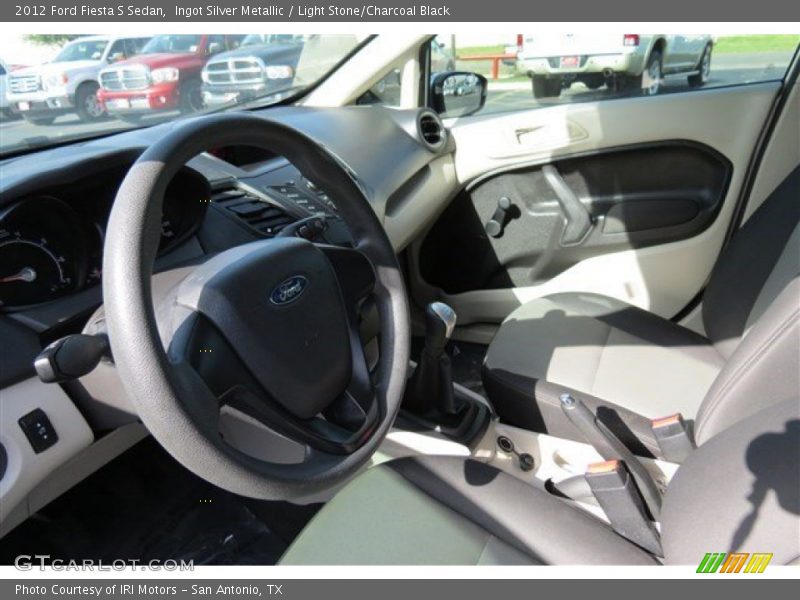 Ingot Silver Metallic / Light Stone/Charcoal Black 2012 Ford Fiesta S Sedan