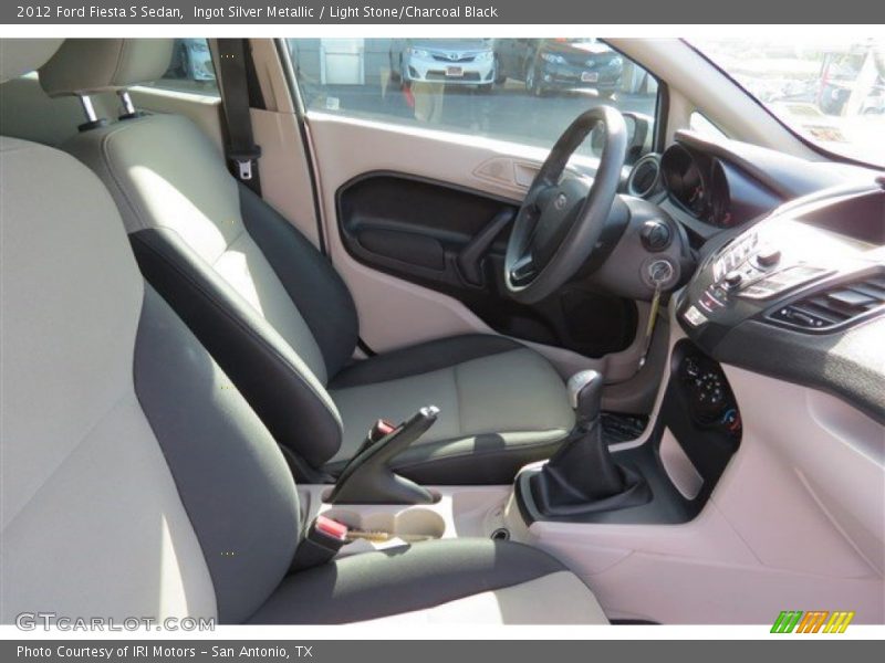 Ingot Silver Metallic / Light Stone/Charcoal Black 2012 Ford Fiesta S Sedan