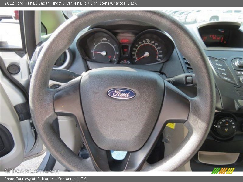 Ingot Silver Metallic / Light Stone/Charcoal Black 2012 Ford Fiesta S Sedan
