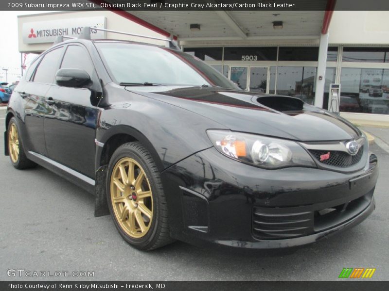 Obsidian Black Pearl / Graphite Gray Alcantara/Carbon Black Leather 2009 Subaru Impreza WRX STi