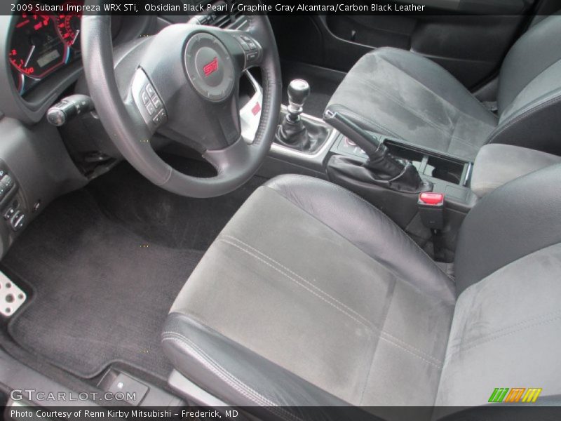 Front Seat of 2009 Impreza WRX STi