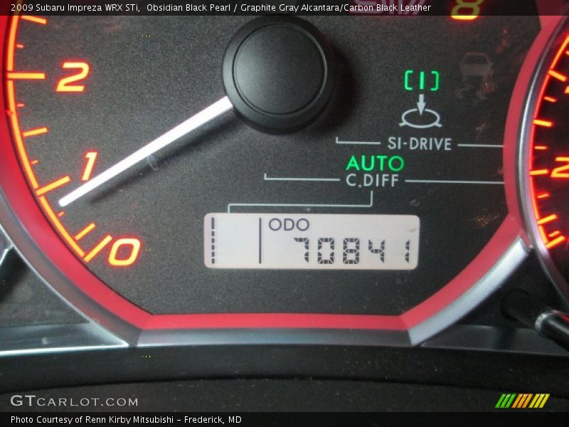 Obsidian Black Pearl / Graphite Gray Alcantara/Carbon Black Leather 2009 Subaru Impreza WRX STi