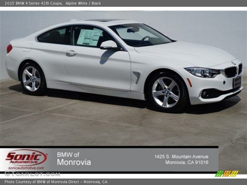 Alpine White / Black 2015 BMW 4 Series 428i Coupe
