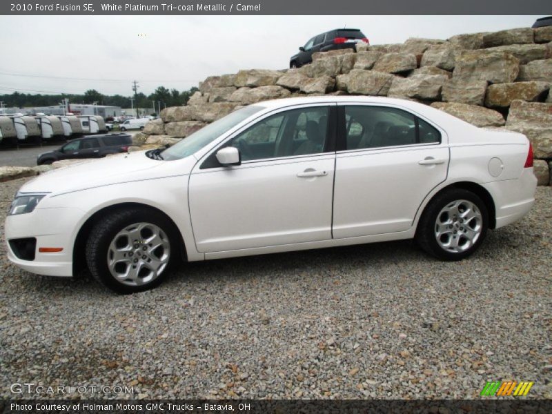 White Platinum Tri-coat Metallic / Camel 2010 Ford Fusion SE